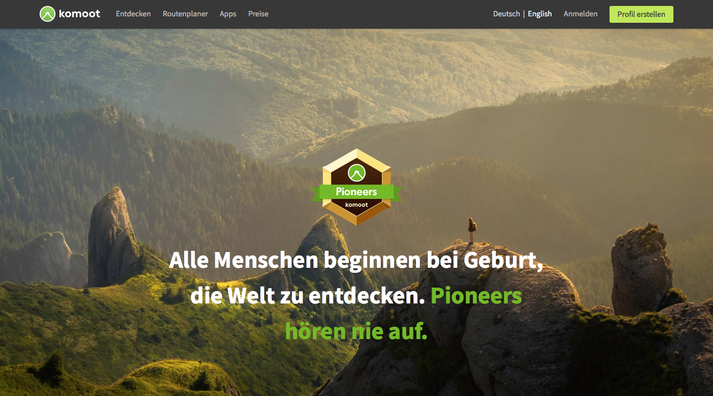 komoot Pioneers Programme – Titel