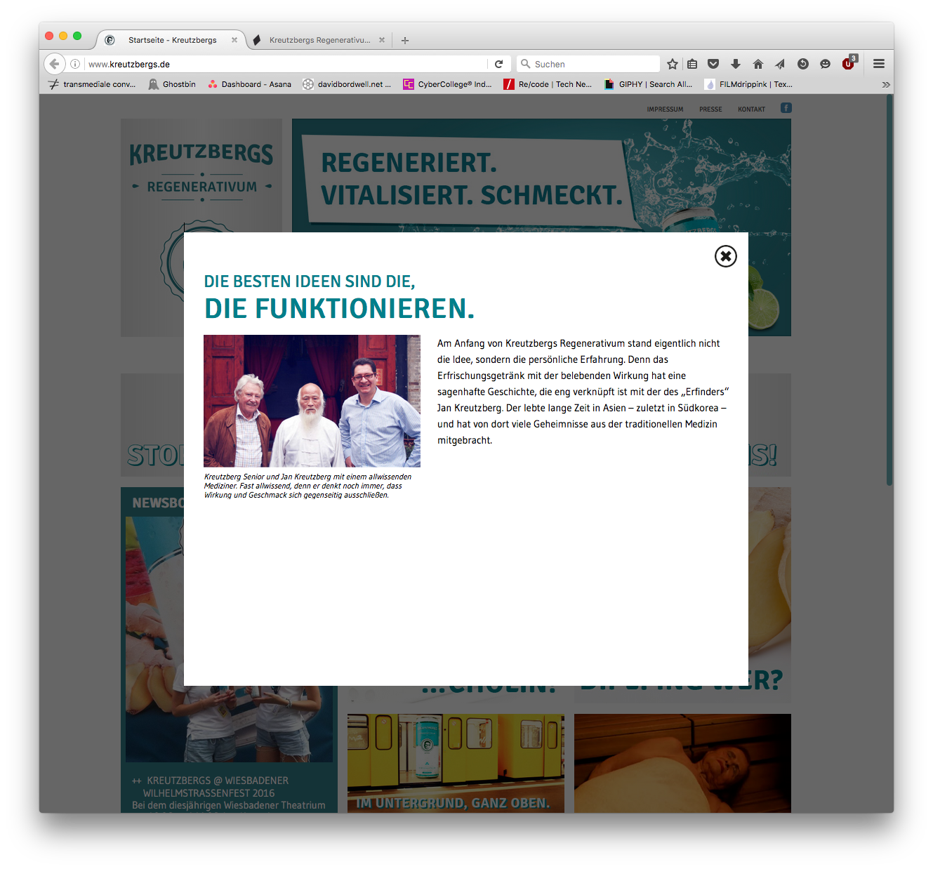 Kreutzbergs Regenerativum – Markenauftritt