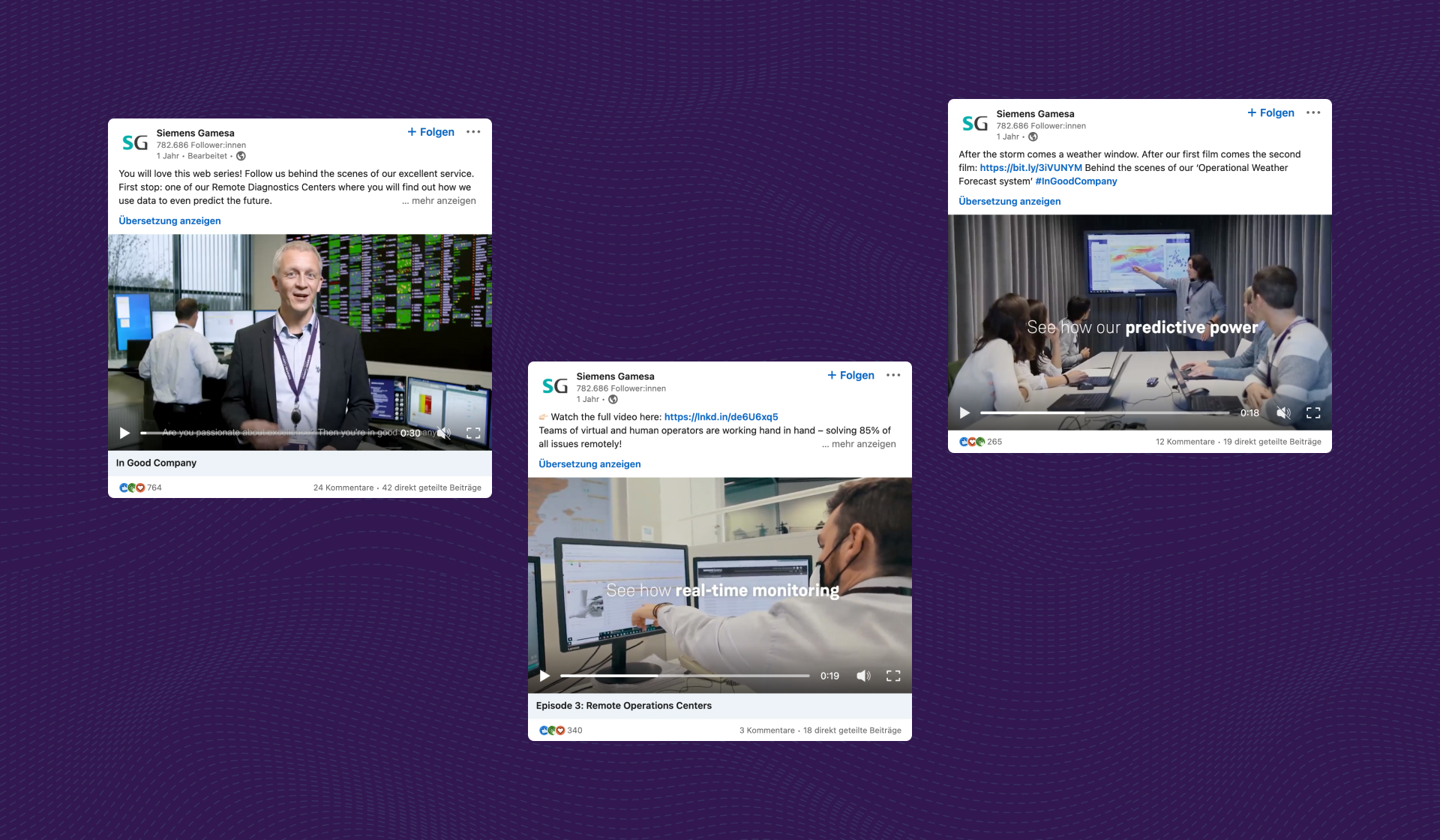 Siemens Gamesa – Behind the Scenes Collage